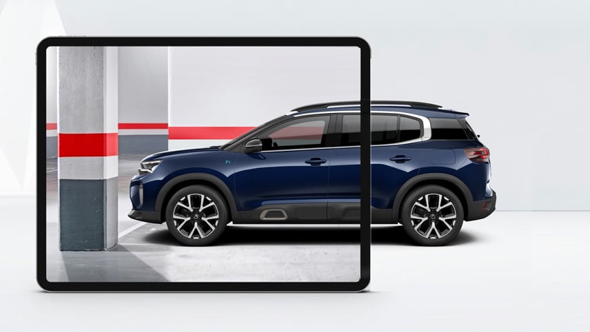 Gamme Citroën sur fond gris